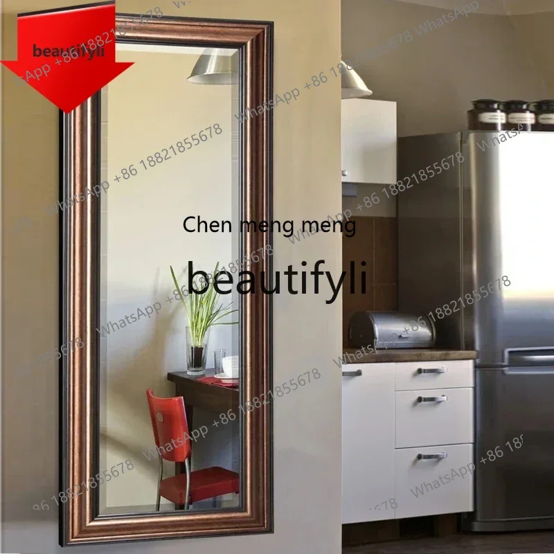 

C32 American wall-mounted home full-length mirror retro floor-to-ceiling full-length mirror wall-mounted fitting mirror