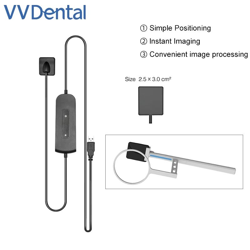 

VVDental Dental Sensor X-Ray Radiovisiograph Digital Sensor Intraoral Imaging System HD Image Dentistry Equipment