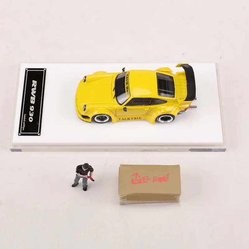 Diecast Model Car Star Model 1/64 Porsche RWB 930 Car Mode with Doll Porsche Play Vehicles Toys for Boys