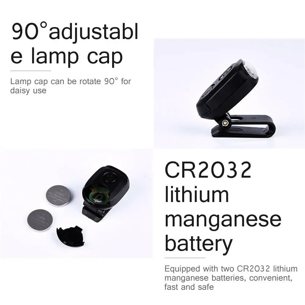 LED Rotatable Cap Hat Light Clip On Flashlight Lights Clip Headlamps Head Lamps Clip On Cap Lights for Camping Fishing Hiking