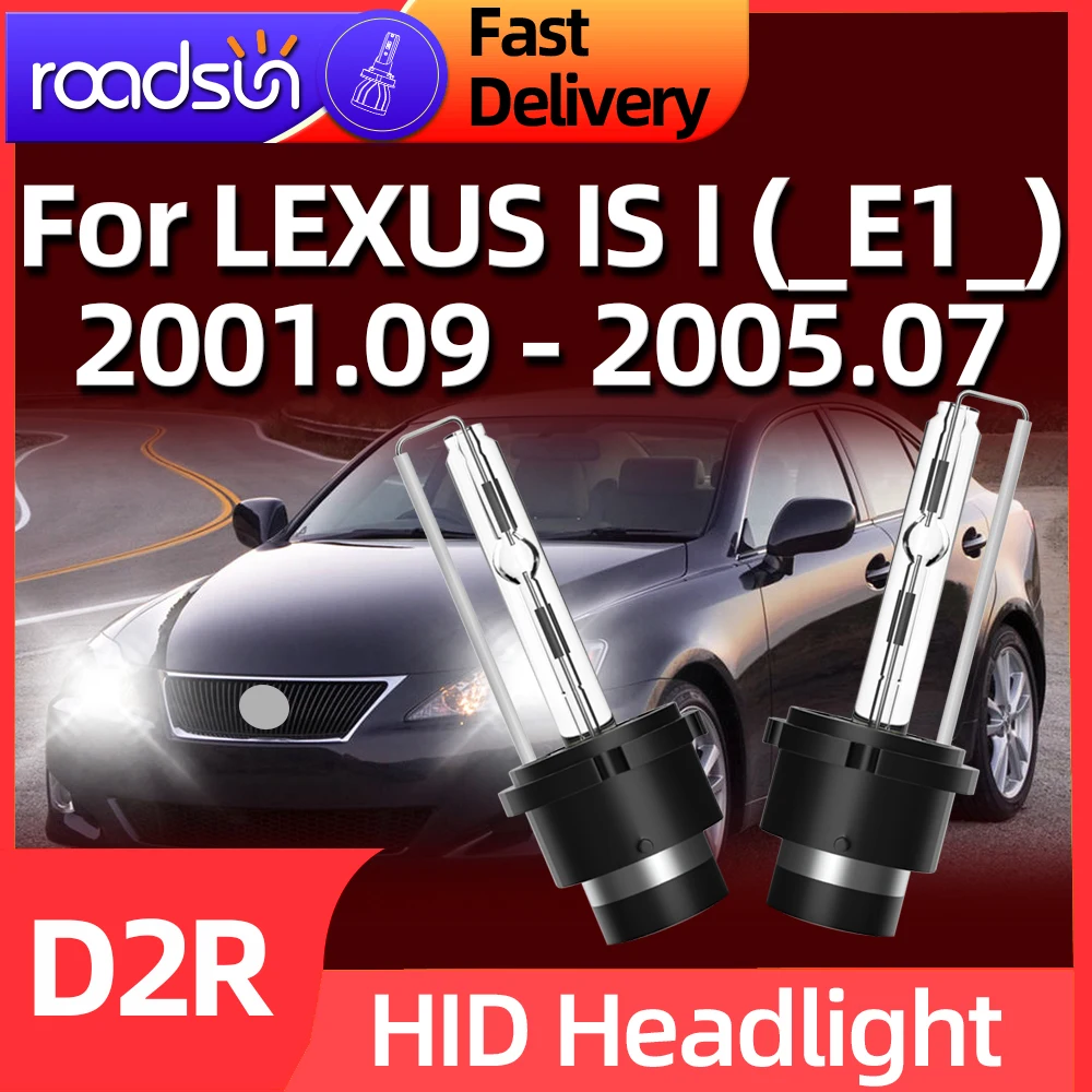 

Ксеноновая лампа Roadsun D2R 6000K, 2 шт., 35 Вт, супер яркая лампа для фар LEXUS IS1 (E1) 2001 2002 2003 2004 2005