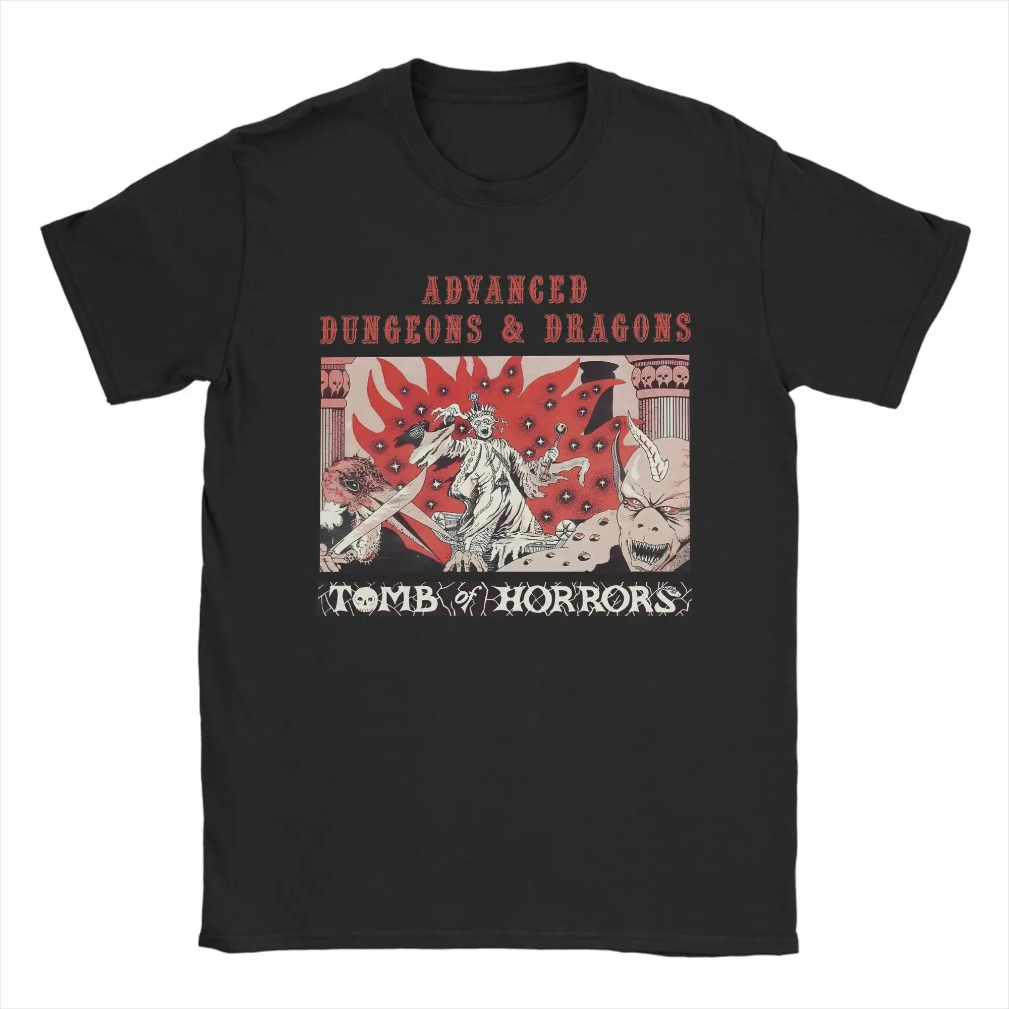 Koszulki męskie Casual Advanced Dungeon Dragon DnD Tomb of Horrors, 100% bawełna, krótki rękaw, nowość