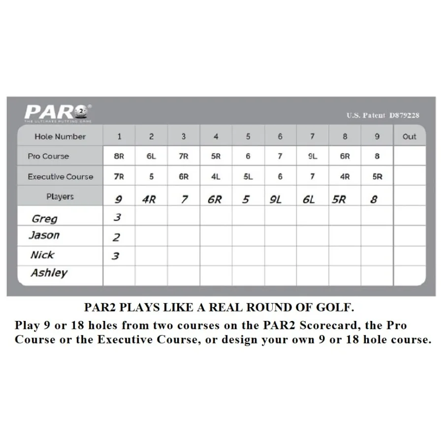 Pro Putting Game and Practice Mat: The Only Putting Game That Plays Like a Real Round of Golf No More Boring Putting Practice.