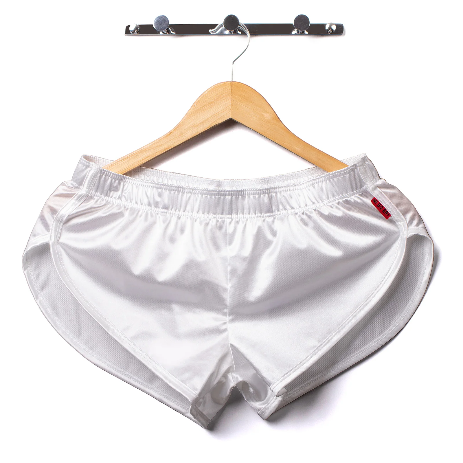 

Men Fitness Boxer Shorts Comfortable Low Waist Quick-dry Pants Sport Running Trunks Male Silky Plus Size Gym Bottoms Sportwear
