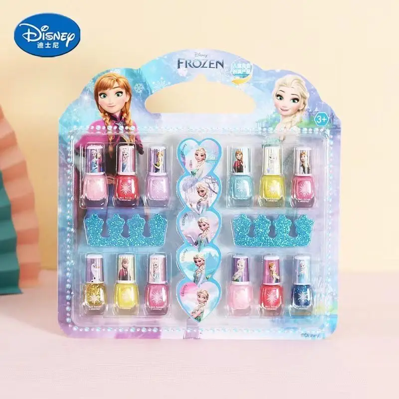 Disney girls Frozen Nail Polish Baby cute Elsa Princess snow White Makeup Toy Nail Set toy