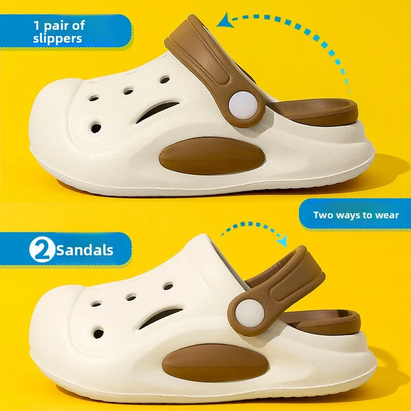 Graden Shoes For Children New Trendy Summer Thick Sole Lightweight Anti-slip Fashion Beach Breathable Slippers Sandals