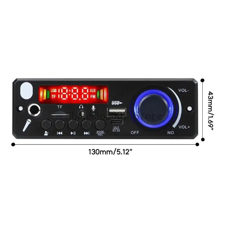 JX-X1 BT5.0 Car MP3 Board Music Speaker Call Recording Radio Module TF 40JB