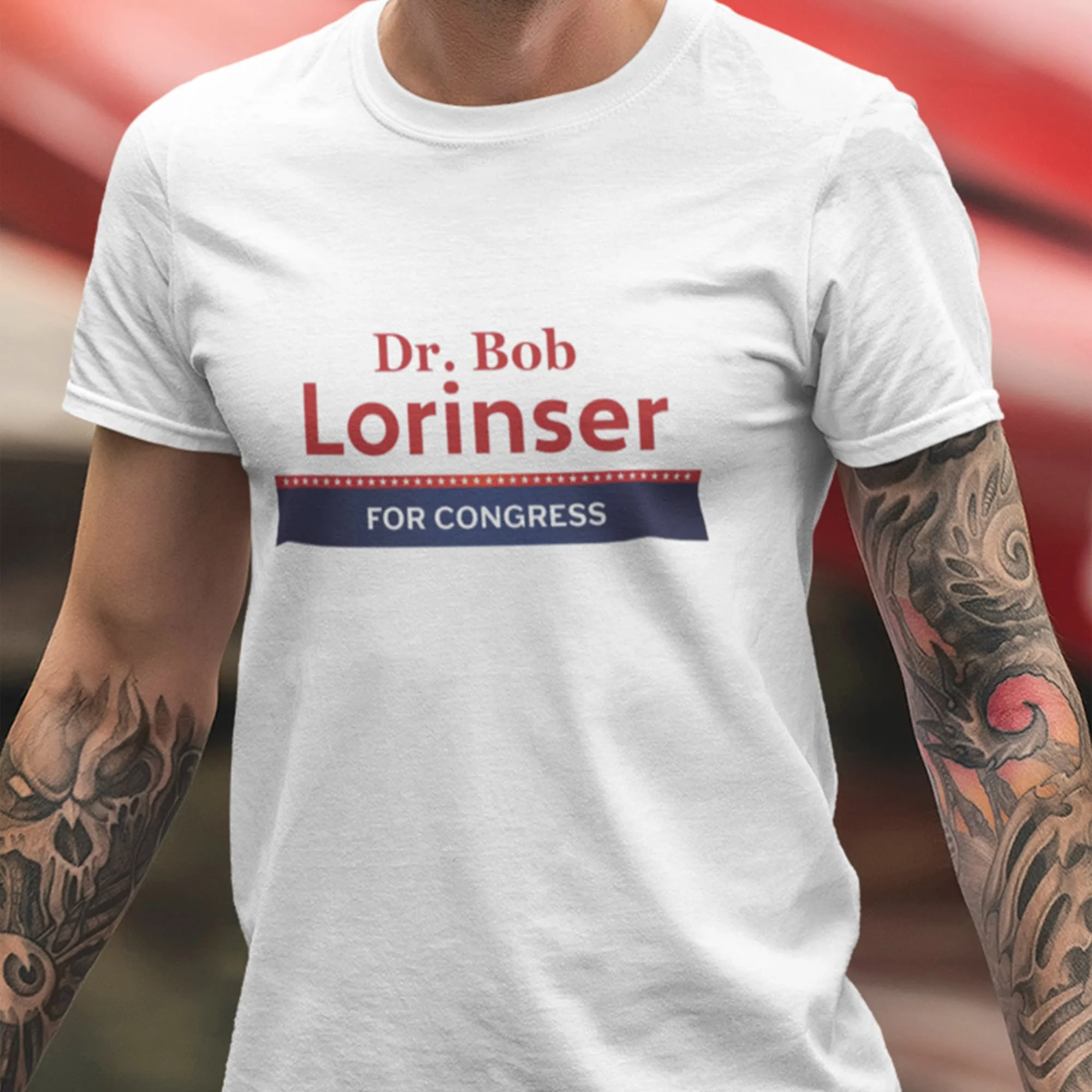 Bob Lorinser For Congress Heavy Cotton T Shirt