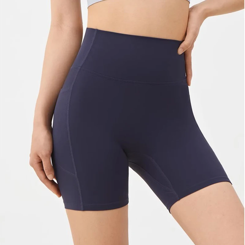 

Women's yoga sports shorts, cloud like high waist and hip lifting thin stretch quarter tight yoga fitness quarter shorts