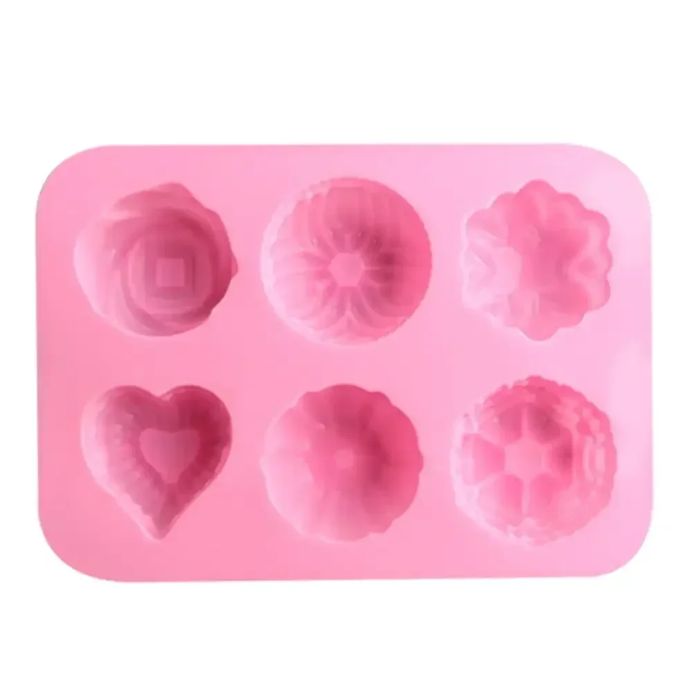 YUEHAO-Molde De Cozimento De Silicone Para Bolo De Biscoitos, Decoração De Amor, Flores, Muffin, Chocolate, Molde Estrela, Gadgets De Cozinha, Rosa