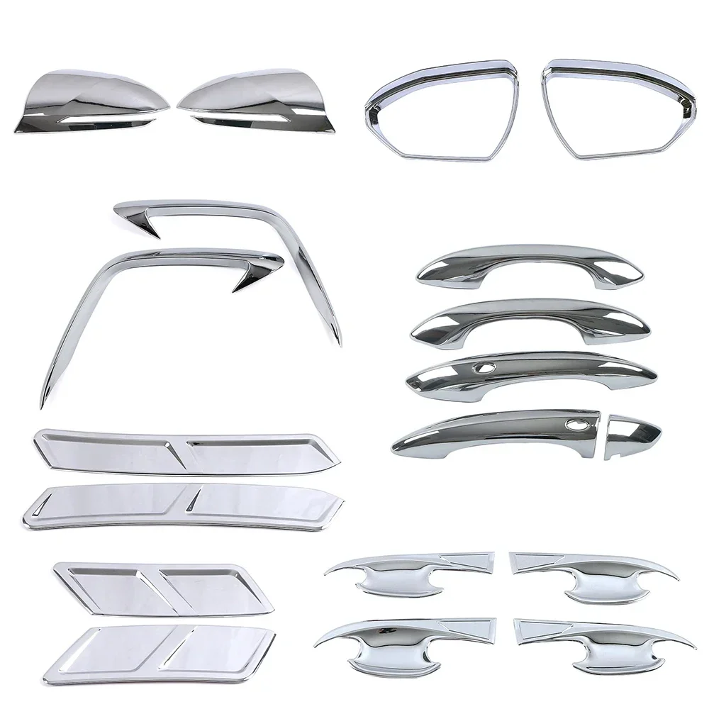 For Hyundai Tucson NX4 2021-2025 Exterior Accessories Chrome Door Handle Bowl Side Mirror Rearview Cover Wheel Eyebrow Trim