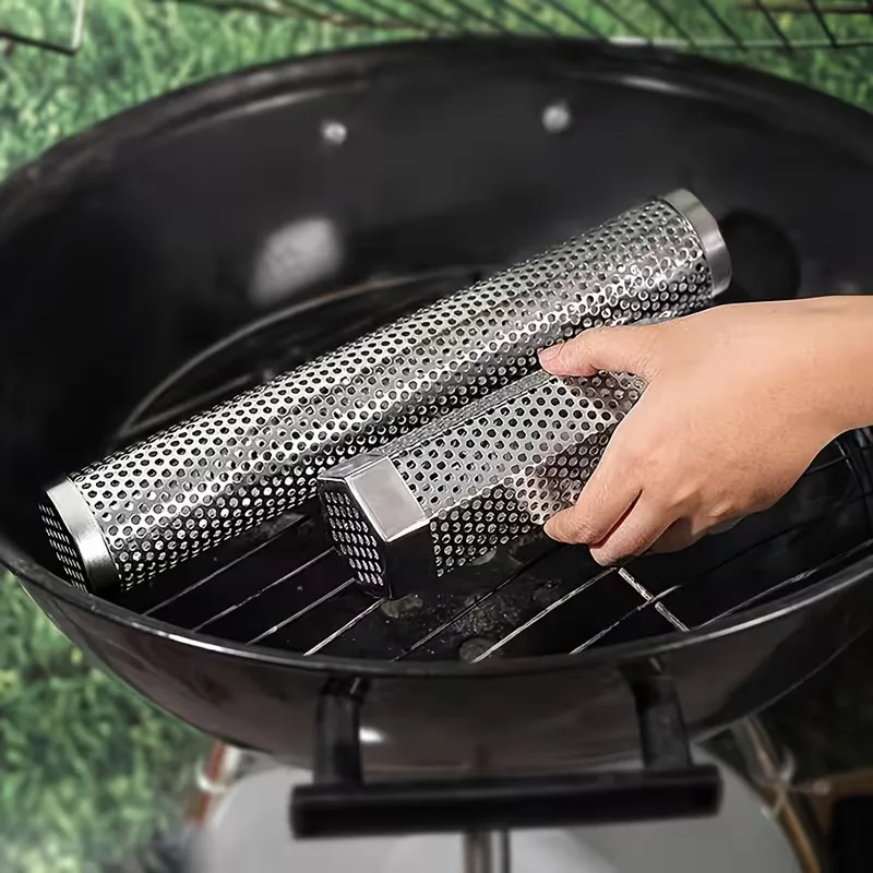 Stainless Steel BBQ Smoker Tube Hexagon Pellet Smoke Generator Grill Smoker Tube for Barbecue Grilling