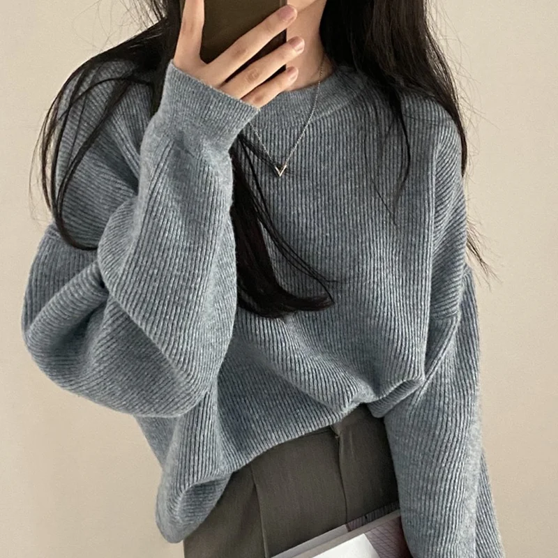 

Women's Autumn and Winter Chic Temperament Show Thin Versatile Pullover Long Sleeves Sweaters Fashion New Style Knitted Cardigan