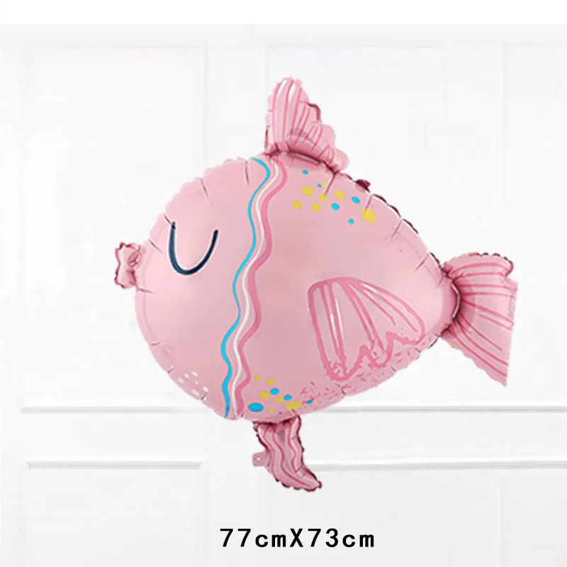 حورية البحر الأسماك الاستوائية القرش الألومنيوم احباط بالونات الأطفال حفلة عيد ميلاد بالونات الزخرفية بالونات الحفلات صور الدعائم العرض