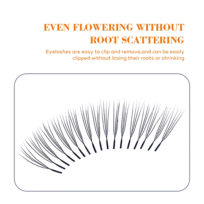 ملحقات رموش رموش 4D على شكل حرف U من DeceMars (12 خطًا/صينية)