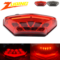 3 Wires Universal 12V LED Motorcycle Tail Brake Light Rear License Lamp DRL Signal For Honda Yamaha KTM ADV Dirt Bike ATV Parts