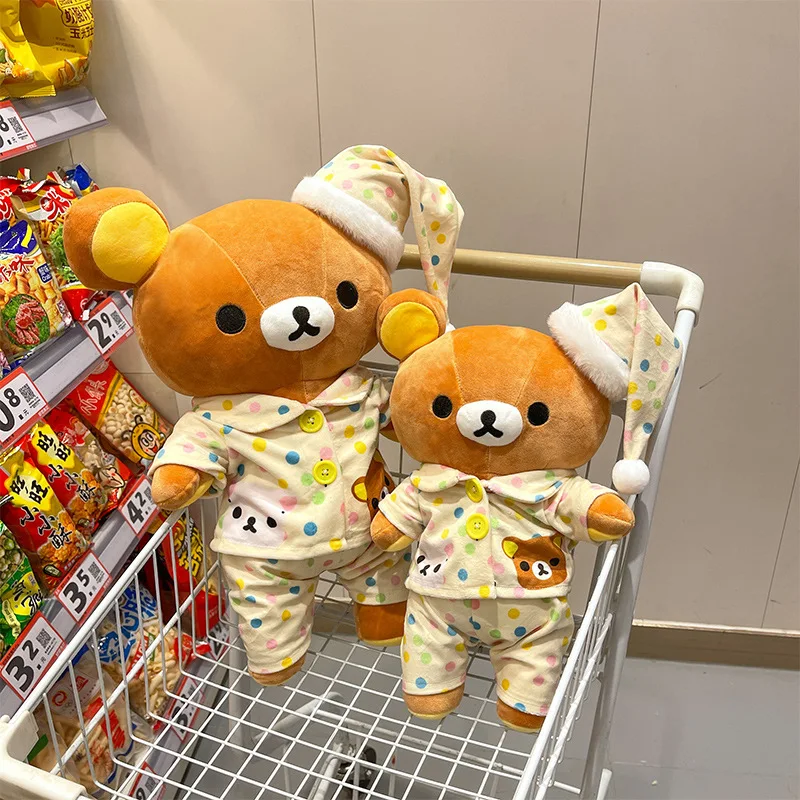 Rilakkuma плюшевая игрушка-компаньон для сна, мягкая кукла-медведь для девочек, детская обнимающая подушка, подарок на день рождения, Kawaii, новинка 2023 г.