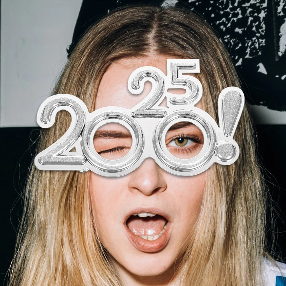 4 قطعة نظارات الديكور السنة الجديدة 2025 فريد خفيفة الوزن نظارات الحفلات متعة صور الدعامة ليلة رأس السنة لوازم عدد النظارات #6
