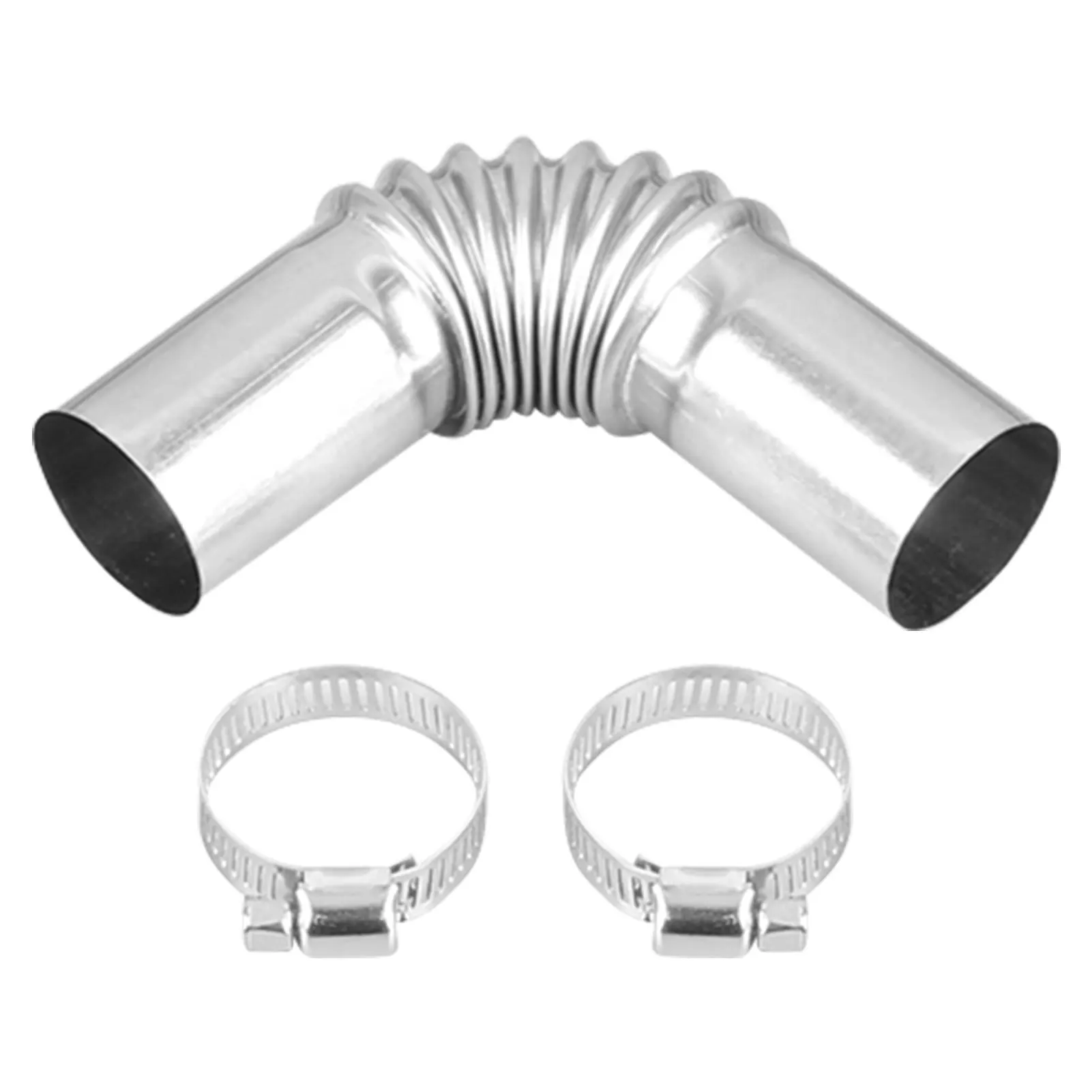 Air Duct Connector 24mm Car Heater Air Vent Ducting Elbow Pipe Outlet Exhaust Connector Stainless Steel Windproof Smoke Exhaust