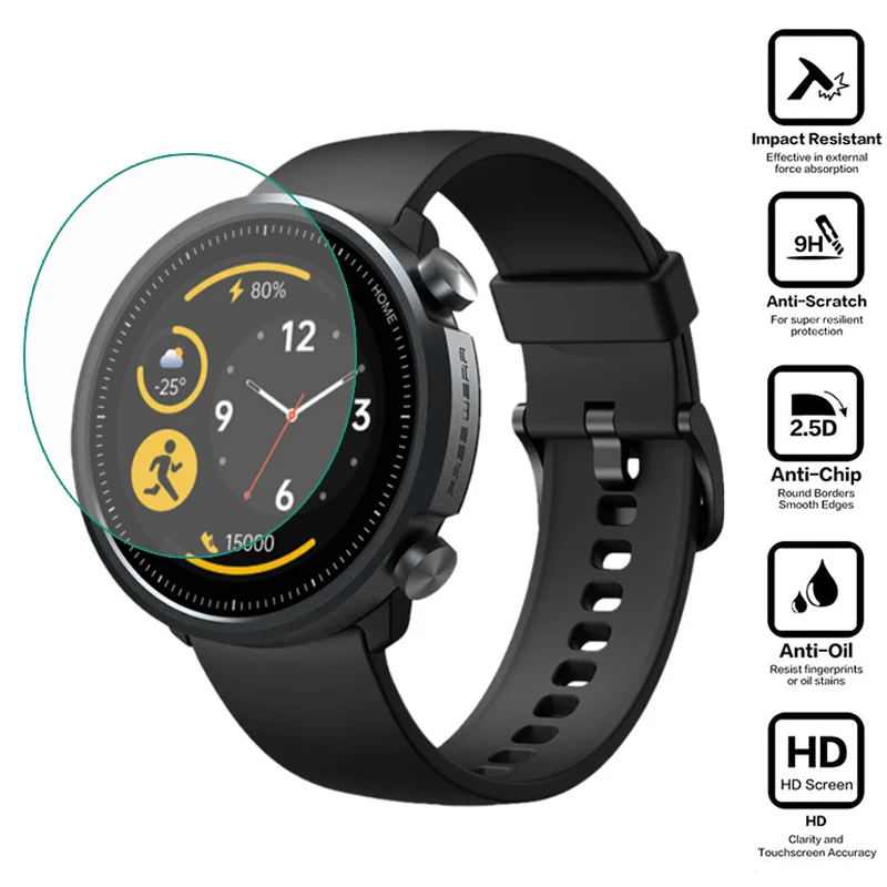 Hard Tempered Glass Smartwatch Protective Film For Mibro X1/A1/Air Smart Watch Display Screen Protector Full Cover Accessories