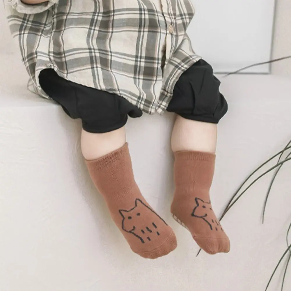 

Toddler Baby Hosiery Home Sleep Socks Breathable Mid-Tube Socks Animal Pattern Socks Toddler Socks Silicone Sole Floor Socks