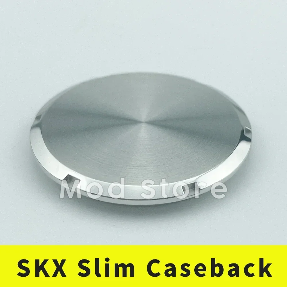 SKX007 SKX Тонкая задняя крышка из нержавеющей стали 316L, полированная + матовая отделка, водостойкая