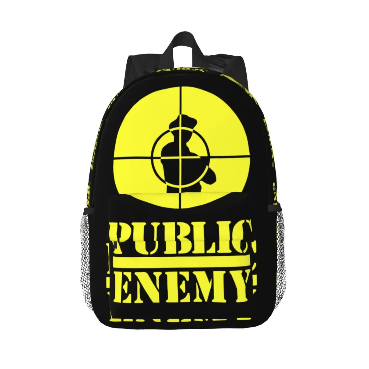 Mochila con logotipo de Public Enemy, bolsa de libros para estudiantes de secundaria y secundaria