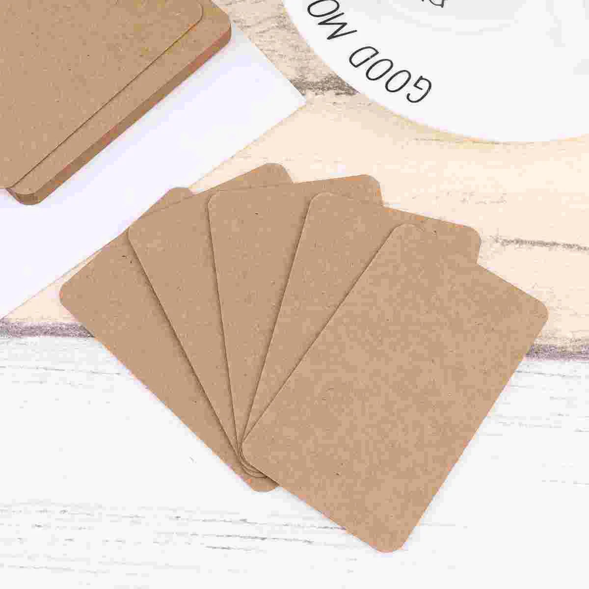 100 Pcs Kraft Paper Study Index Stock DIY Greeting Card Message Note Business Cards Bookmarks