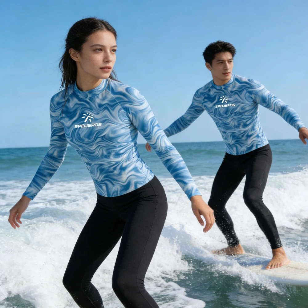 

Summer Swimwear Women's and Men's Long Sleeve Rashguard Surfing Clothing High Quality Luxe Top for Fishing Water Sport Beach
