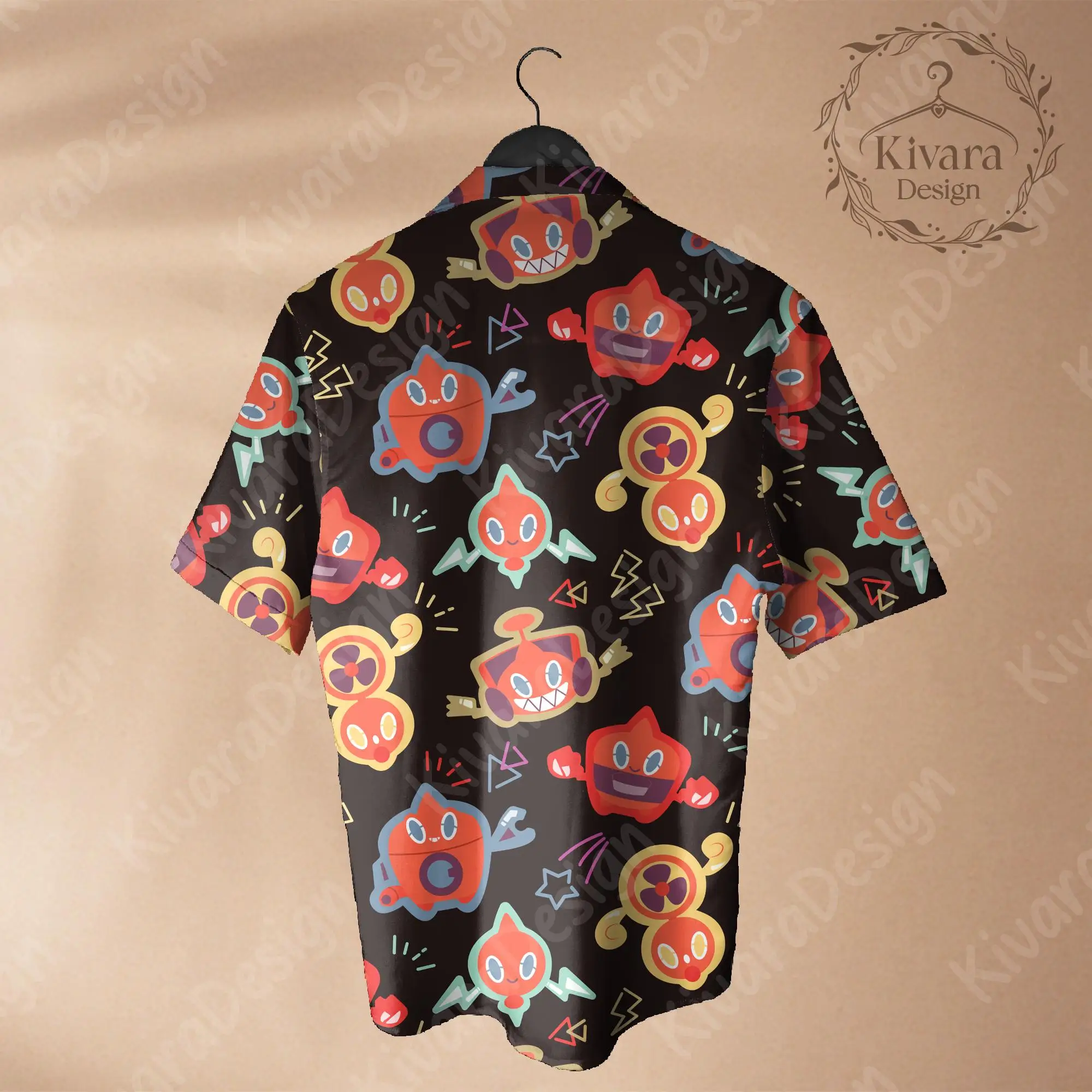 Rotom Hawaiian Shirt Pokémon Anime Grafik-T-Shirt Sommer Sport Freizeit Herren-T-Shirt Kinderbekleidung T-Shirt Y2k Frau ﻿ – Detail 4