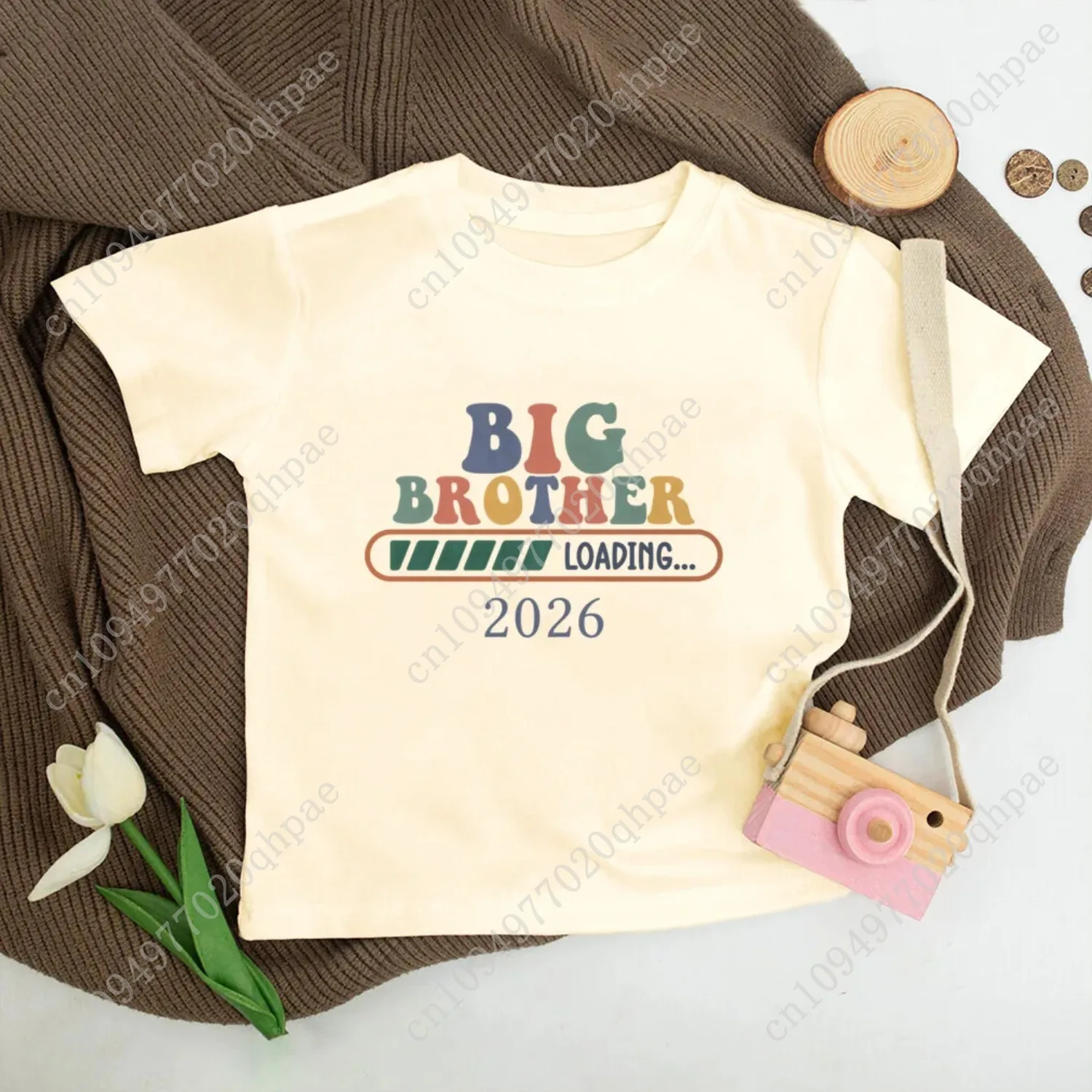 Big Brother 2026 Print Kids Shirt Pregnancy Announcement Clothes Big Bro T-shirt Child Retro Short Sleeve Tee Boys Summer Outfit