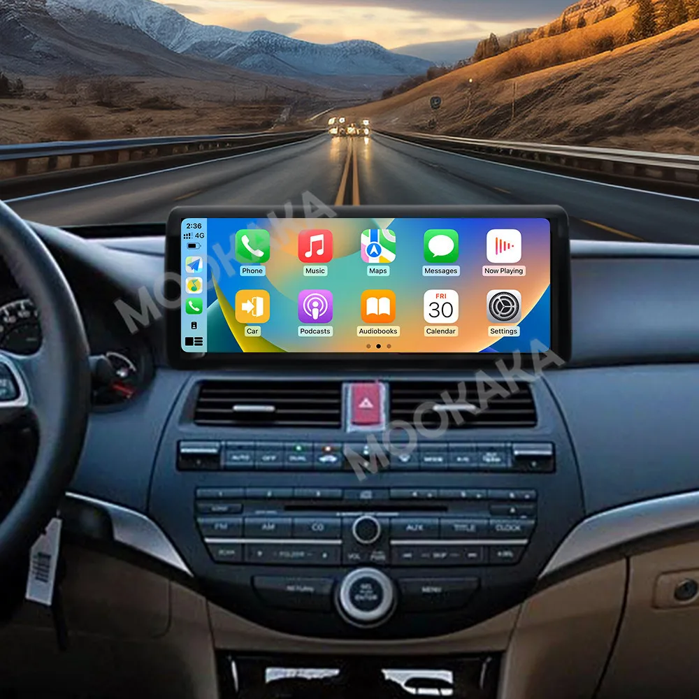Car Radio For Honda 8th Generation Accord 2008- 2013 Auto Stereo Multimedia Player GPS Navigation Head Unit Dual Screen Carplay