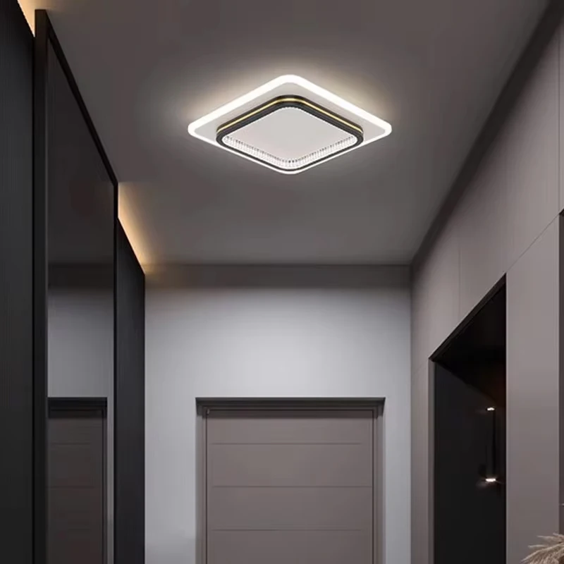 Modern LED Line Ceiling Lamps Gold Black Aisle Lights For Bedrooms Hallway Entry Cloakroom Entrance Balcony Home Decor Lighting