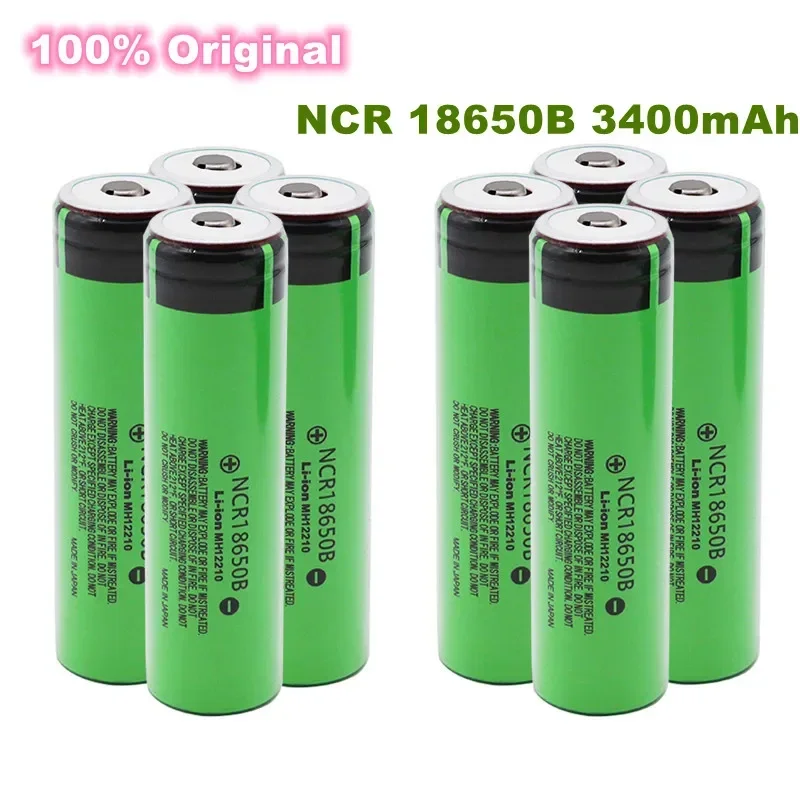 New Original Panasonic NCR18650B 3.7v 3400mAh 18650 rechargeable lithium battery for Panasonic flashlight batteries+Pointed