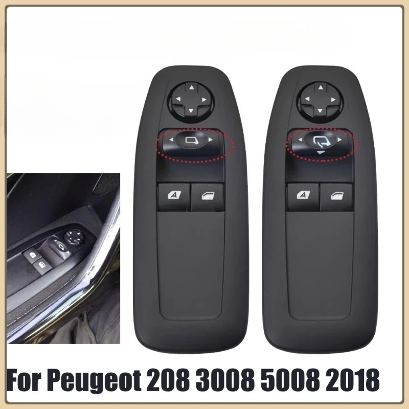 

96751127ZD Left Drive Side Power Window Switch Door Lifter Switch For Peugeot 208 GTI 3008 5008 2018 Car Accessories