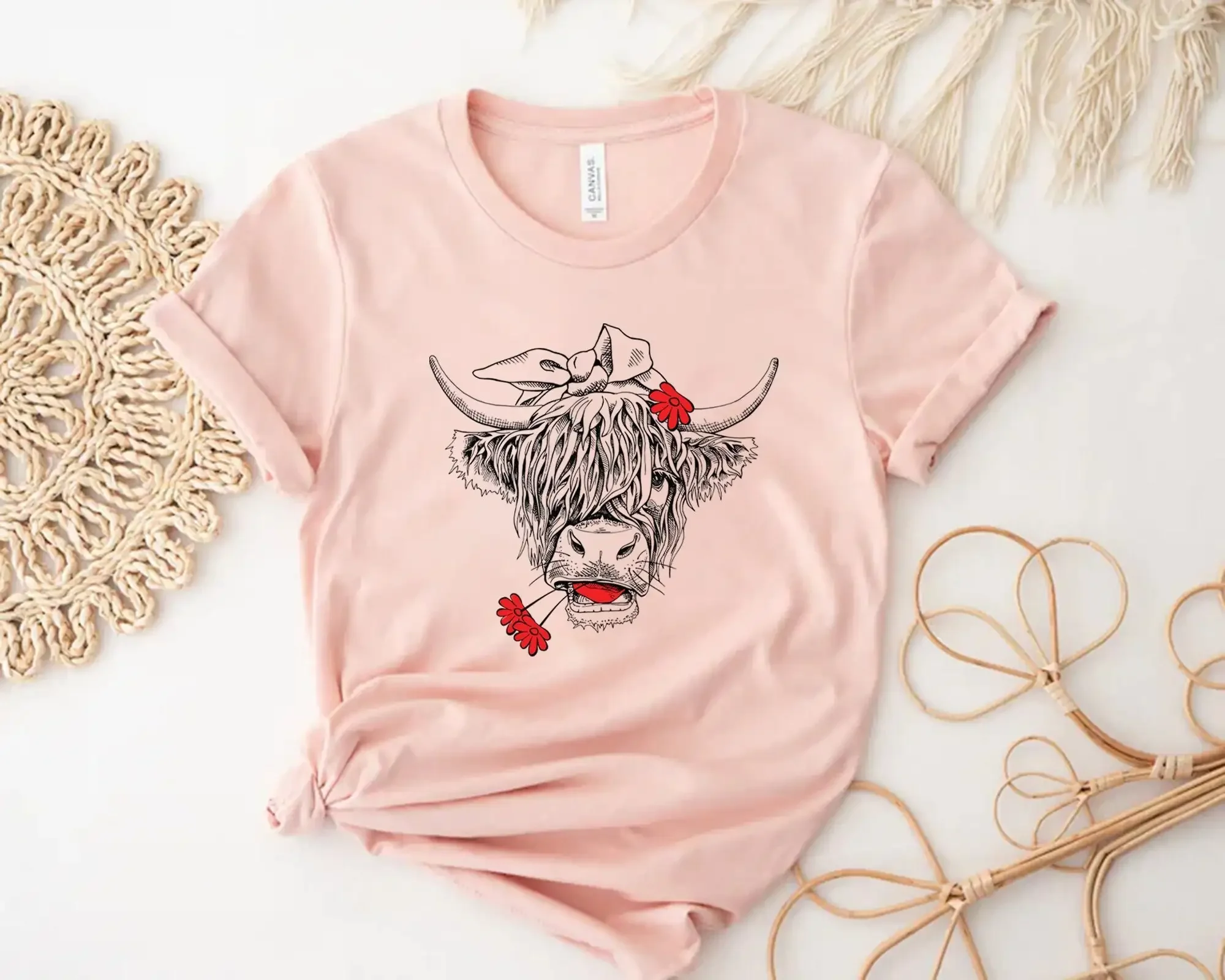Camiseta Linda de Vaca, Sudadera de Vaqueta Highland S para Ella, Granja, Rancho, Granjera, Vaquera, Toro