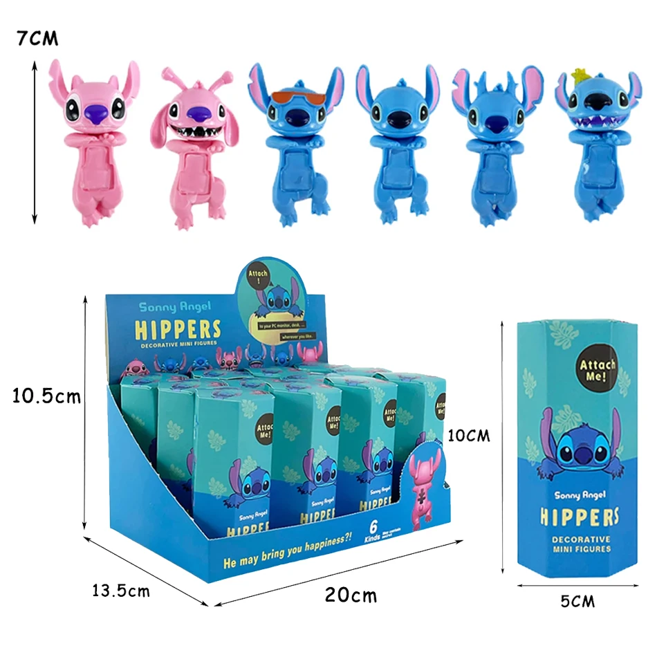 Hot Blind Box Mini Stitch Action Figures Decorazione per ufficio auto Generazione Giocattoli per bambini di animali in piedi Serie Regali a sorpresa