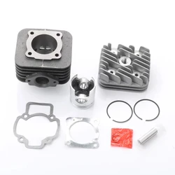 Motorcycle Engine Cylinder Full Kit Piston Pin Gaskets Head for Piaggio Vespa ET2 50cc AC ZAPC16000 ZAPC38100 LX LXV S Sprint 50