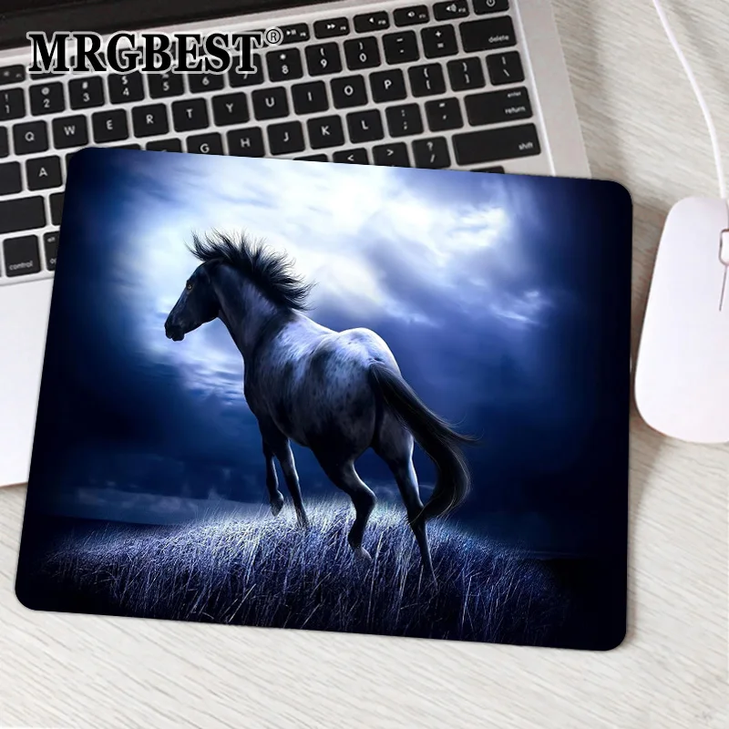 Galloping Horse Mini Mouse Pad Laptop Mat Custom Pc Gaming Set Gamer Setup Ergonomic Keyboard Stand Computer Desktop table pads