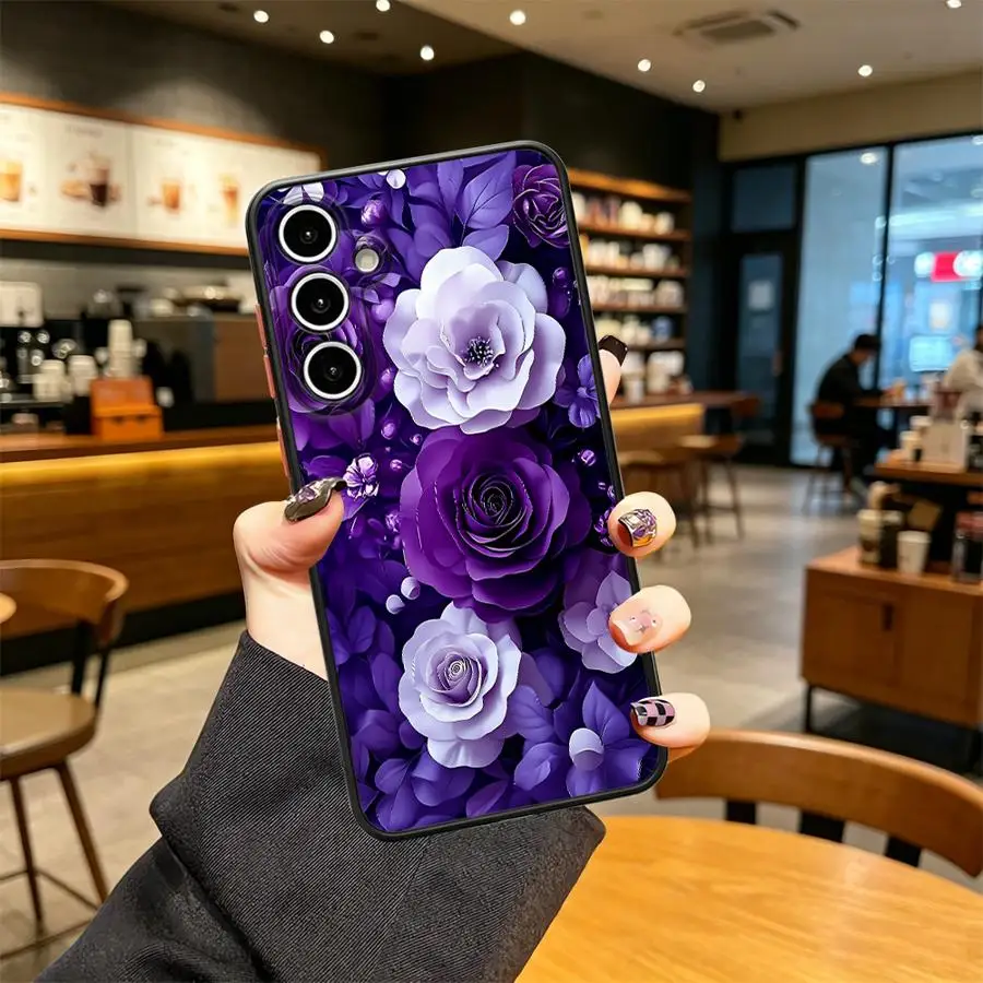 Lila Rosen Mode-Hülle für Samsung Galaxy A73 A33 A56 A52S A72 A16 A15 A34 A14 A23 Handyhülle A35 A55 A36 A53 A54 A17 A52