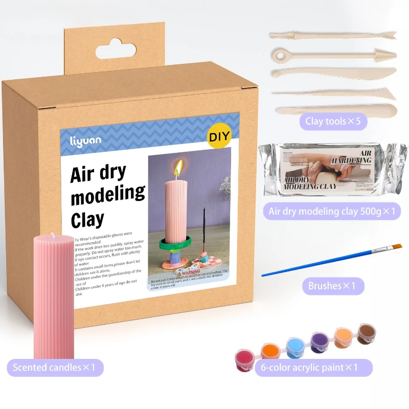 

500 г каменная пластиковая глина, не выпечка, сушеная керамическая глина, детский подсвечник ручной работы, глина, пластиковый набор аксессуаров для инструментов
