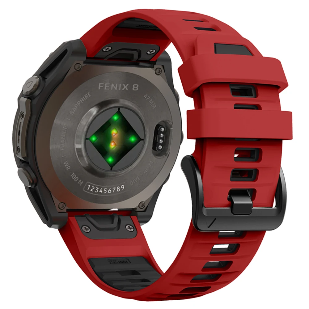 22mm 26mm Silikonarmband für Garmin Fenix 8 E 7X 7 Pro Solar/6X 6 Sapphire 5X/Epix/Tactix 8 QuickFit Uhrenarmband 1:1 Offizielles Armband