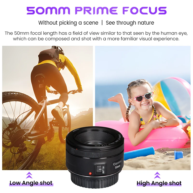 عدسة Canon EF 50mm f/1.8 STM 50mm عدسة كانون f1.8 فتحة عدسة إطار كامل #5