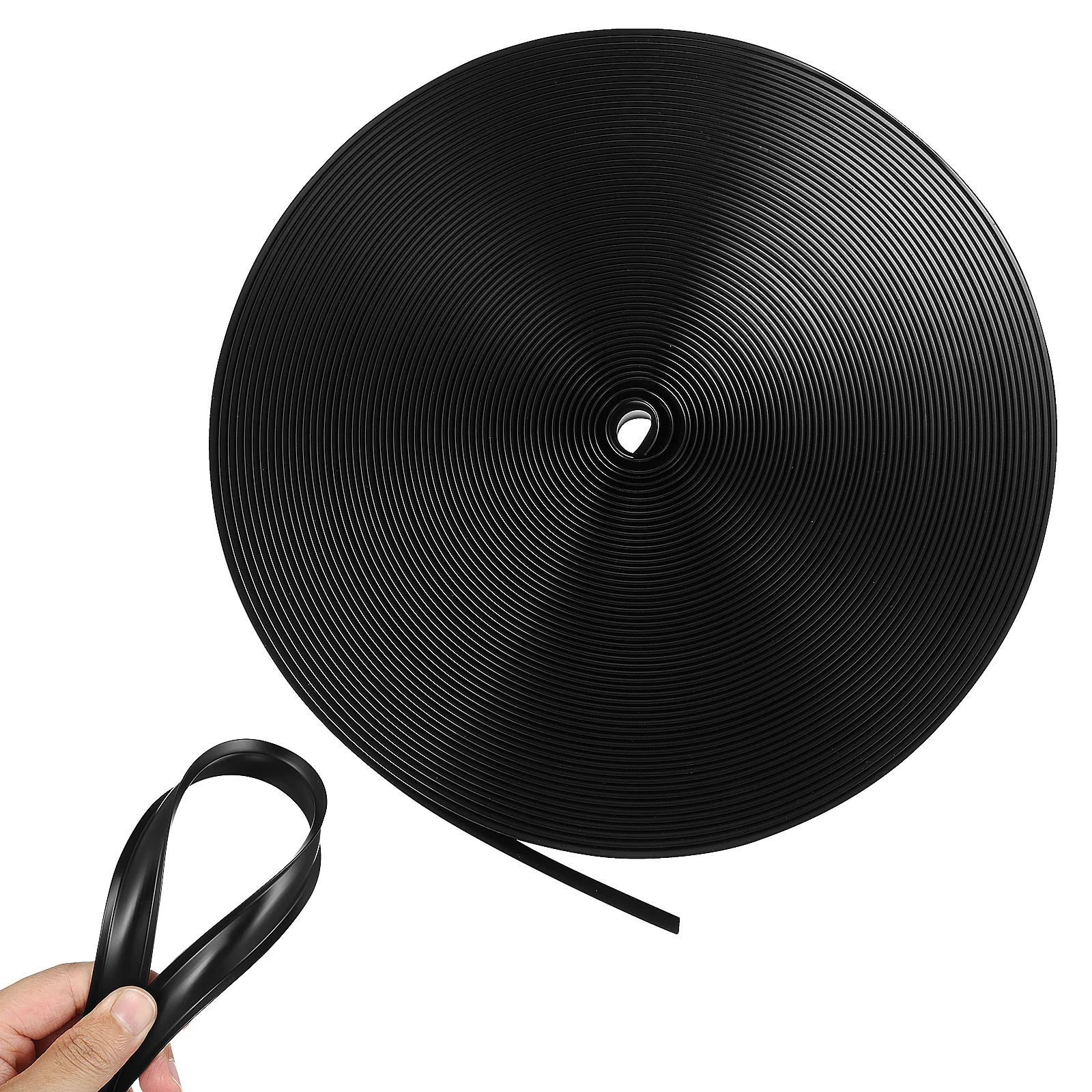 

50 Feet RV Decorative Strips Black Self Adhesive Screw Cover Durable PVC Sealing Strip Camper Moldings Versatile Use Easy