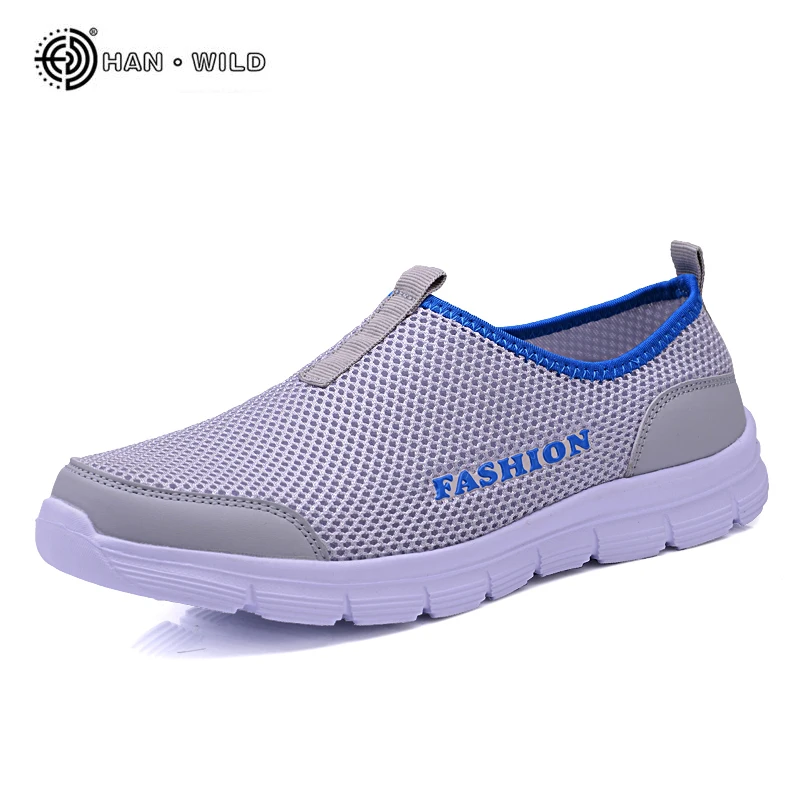 Fashion Summer Shoes Men Casual Air Mesh Breathable Slip-on Large Sizes Flats Mens Trainers Sneaker Lovers Loafers Shoe