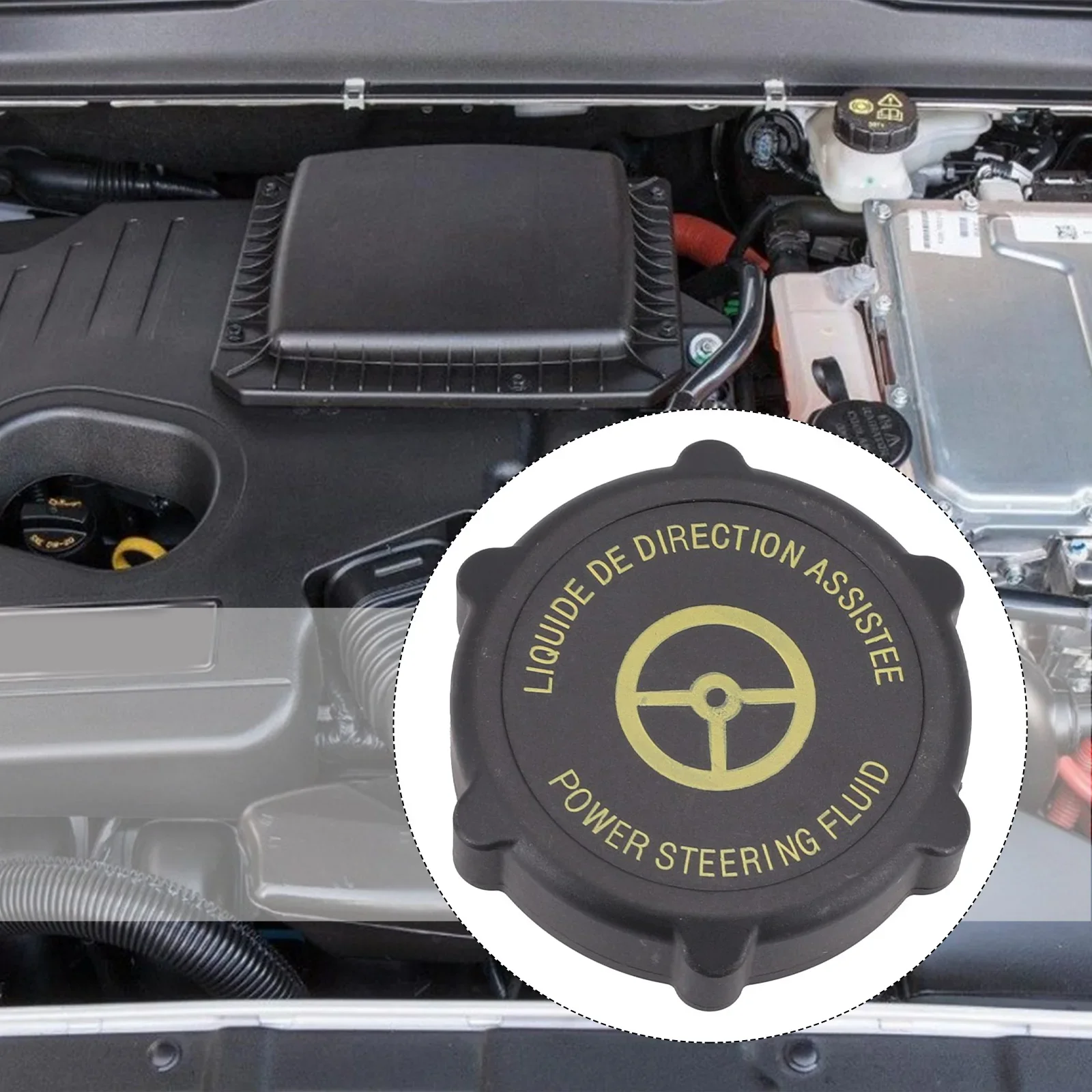 Steering Pump Reservoir Cap Replacement Compatible With For Ford For Focus Transit Connect Fiesta OE 97BG3A006BA