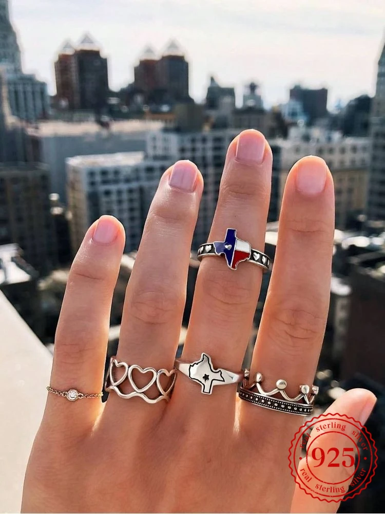 

925 Sterling Silver JamesAvery Vintage Lonely Star State Rings for Women Engagement Anniversary High Quality Fine Jewelry Gift