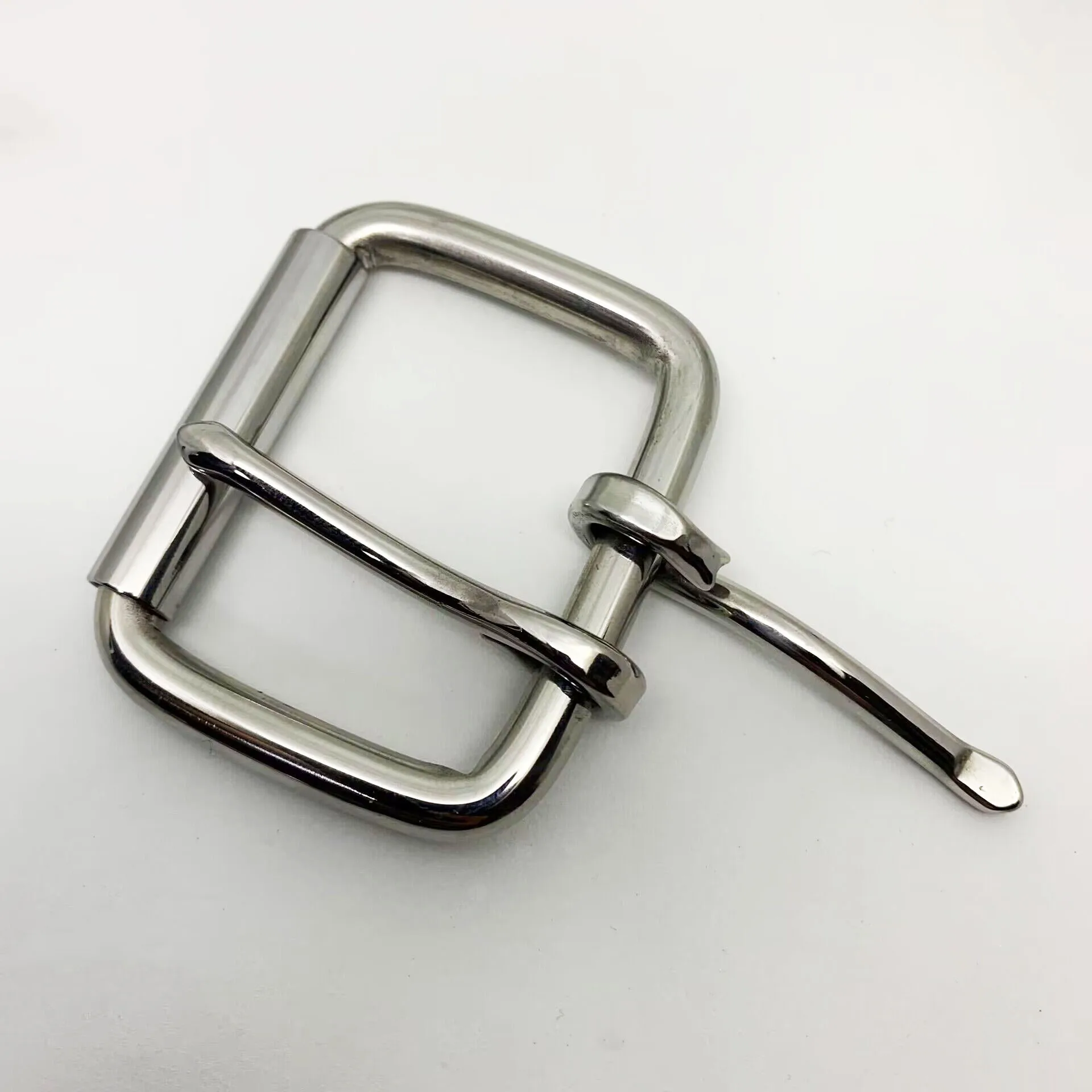 Stainless Steel Roller Buckle Single/Double Needle Belt Buckle Anti-allergy Metal Pin Buckle DIY Belt Bag Hardware Accessories