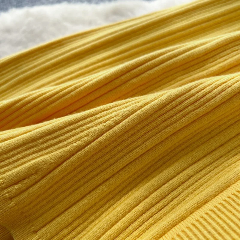 Elegante Breien Zeemeermin Jurk Lente Kleding Vrouwen Lange Mouw Button Up Lange Trui Jurken Vintage Gebreide Jurk Gewaad Femme