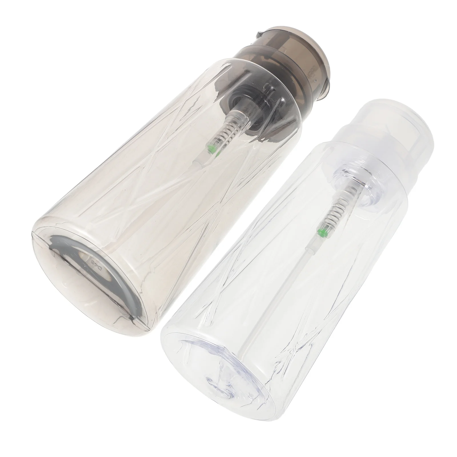 2개 네일 폴리쉬 리무버 병 빈 리필형 푸시 다운 펌프 디스펜서 투명 용기 여행용 가정용 살롱 네일 아트용